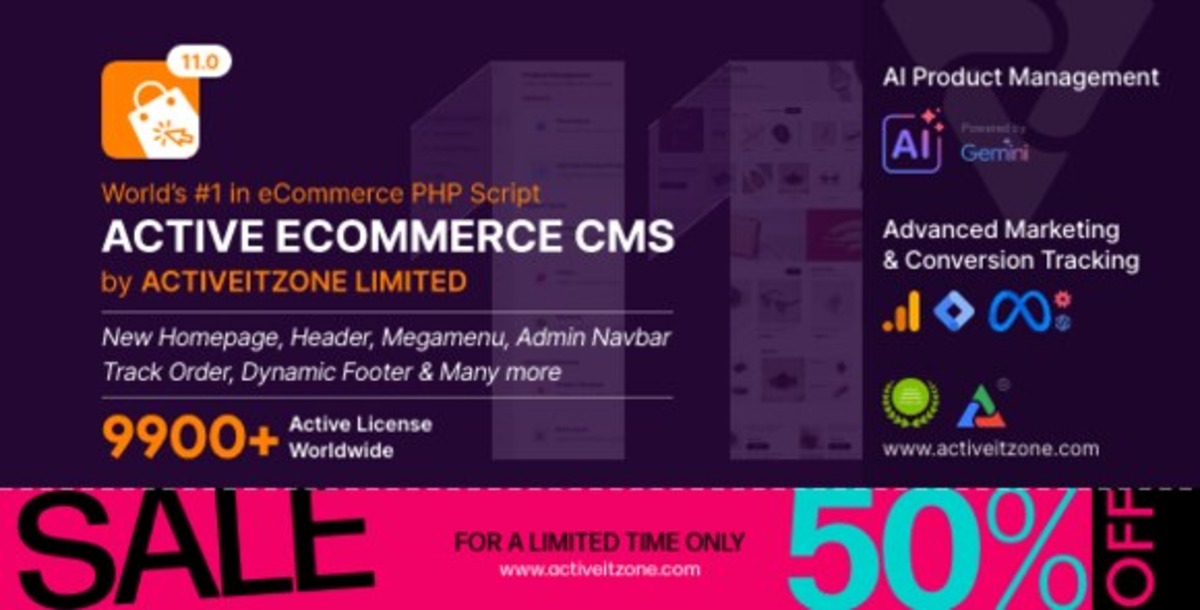 Active eCommerce CMS v11.0.0 Nulled + All Addons