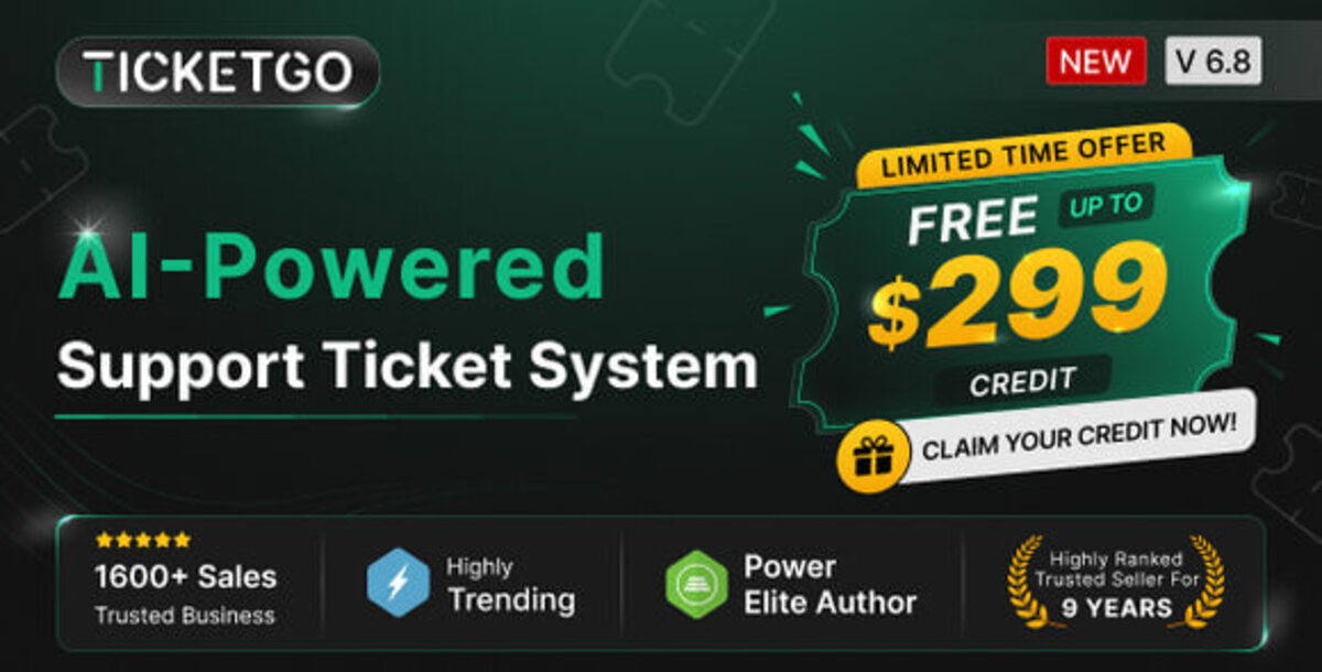 TicketGo v6.7 Nulled – Support Ticket System PHP Script